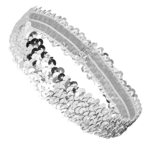 Assorted Sequins & Sparkle Headbands - 12 Elastic Glitter Bands for Women & Girl - Picture 3 of 7